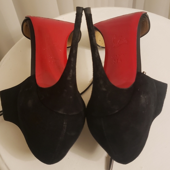 Christian Louboutin Black Mayerling Lace Up Sandals - Picture 7 of 9